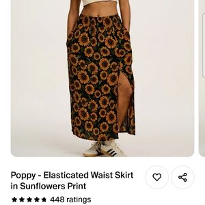 Lucy & Yak Orange Maxi Wrap Skirt with Slit